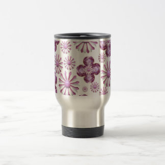 TAZA ROSADA DEL VIAJE DEL CAFÉ DE LA FLOR BLING