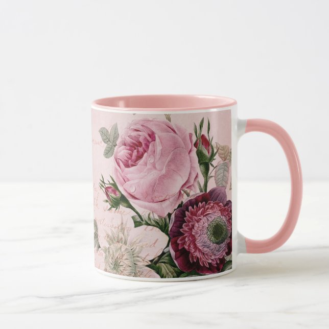 Taza rosada floral del campanero del jardín del (Derecha)