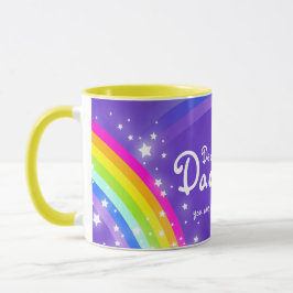 Taza rosada púrpura personalizada hija del arco