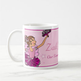 Taza rosada y castaña de la hija del baile de la