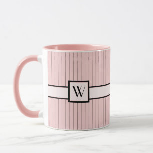 Taza Rosado con negro de pinstripes