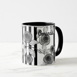 Taza Rosas acuarela
