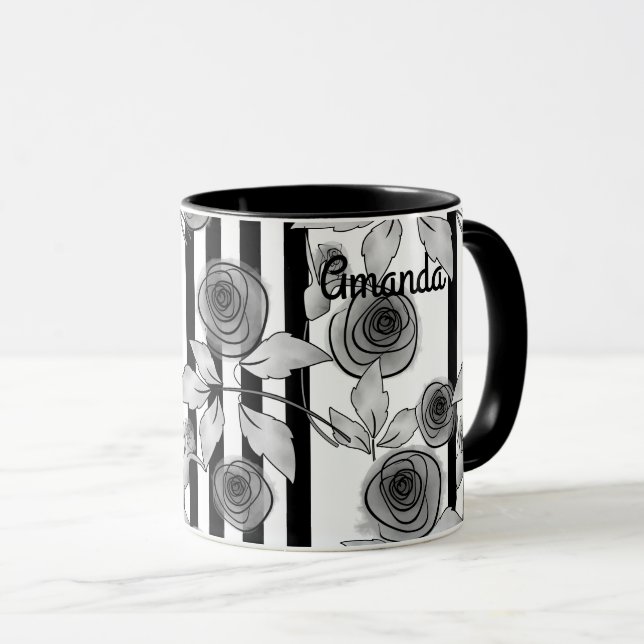 Taza Rosas acuarela (Anverso derecho)
