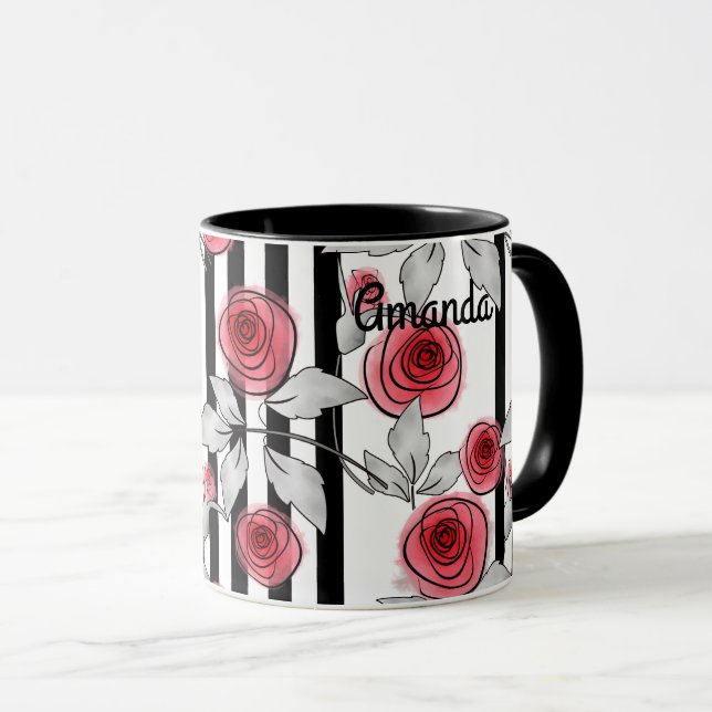 Taza Rosas de acuarela (Anverso derecho)
