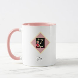 Taza Rosas de cosecha inicial personalizadas "Z"