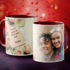 Taza Rosas de la época románica adoran el nombre de la 