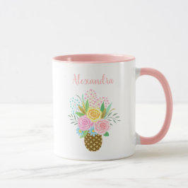 Taza Rosas de piña de cuajo Bouquet Pink