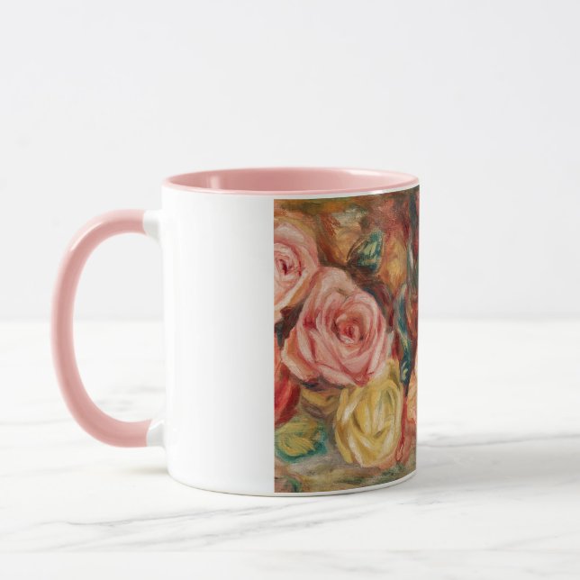 Taza Rosas de Renoir Impresionist Painting (Izquierda)