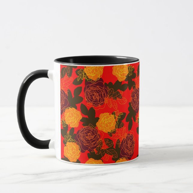 Taza Rosas de rojo atrevido (Izquierda)