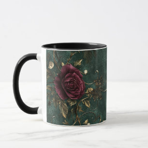 Taza Rosas elegantes románticas y vintage.