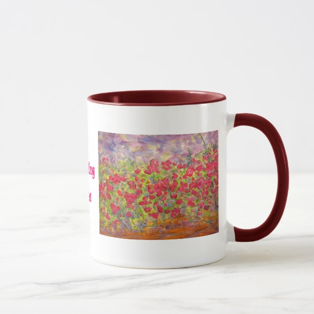 Taza rosas florecientes (lema) (Derecha)