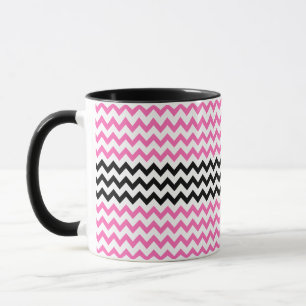 Taza Rosas fuertes y negro Chevron de Shirley Taylor