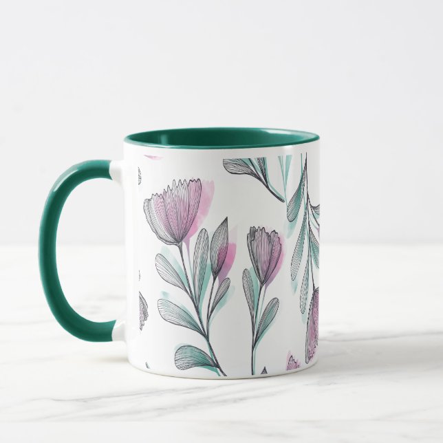 Taza Rosas moradas (Izquierda)