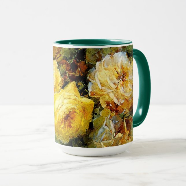 Taza Rosas, pintura famosa, (Anverso derecho)