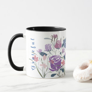 Taza Rosas púrpura café Mug
