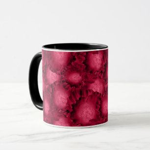 Taza Rosas rojas abstractas flores amapola floral román
