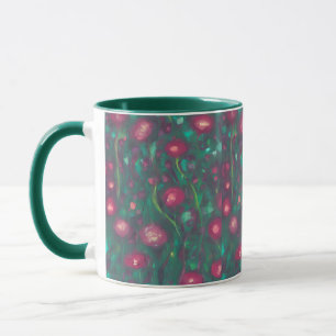 Taza Rosas rojas abstractas silenciadas