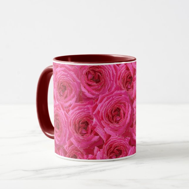 Taza Rosas rojas, flores, rojo, amor (Anverso izquierdo)