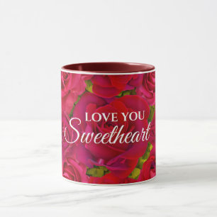 Taza Rosas Rojas Te Amo Nombre