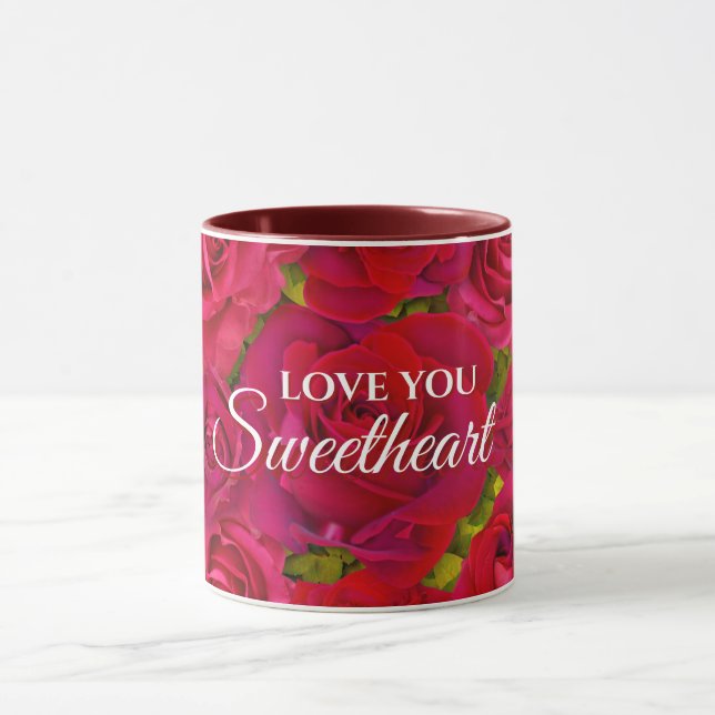 Taza Rosas Rojas Te Amo Nombre (Centro)