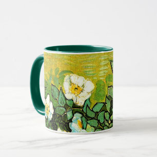 Taza Rosas salvajes, hermosa pintura de Vincent van Gog