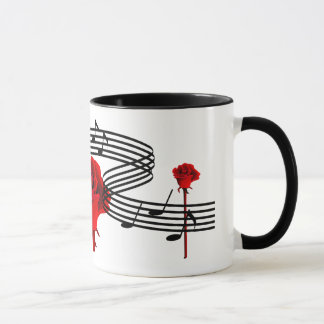 Taza Rosas y canciones de amor