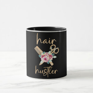 Taza Rosas y Tijeras Hair Hustler Estilista de Pelo