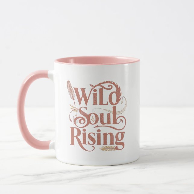 Taza Rose Gold Wild Soul Rising Free Spirit (Izquierda)