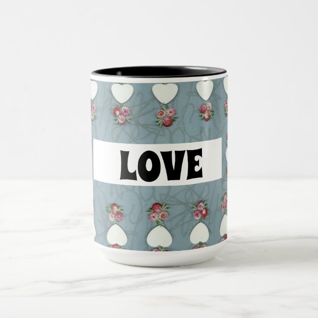 Taza Rosebuds & Hearts Love (Centro)