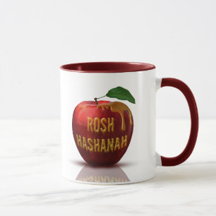 Taza Rosh Hashanah Año Nuevo judío Miel Apple