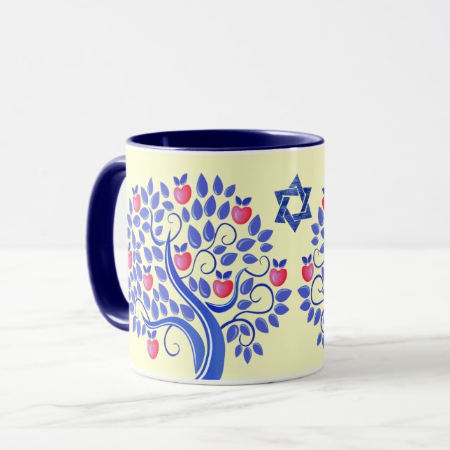 Taza Rosh Hashanah | Regalo de Año Nuevo judío (Anverso izquierdo)