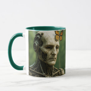 Taza Rostro de mariposa de surrealismo lindo de fantasí