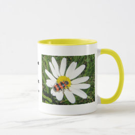 Taza Rot-schwarzer Käfer auf weisser Margerite, Tasse