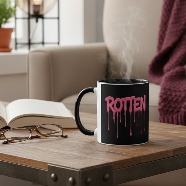 Taza ROTTEN Drip Font Typography (Subido por el creador)