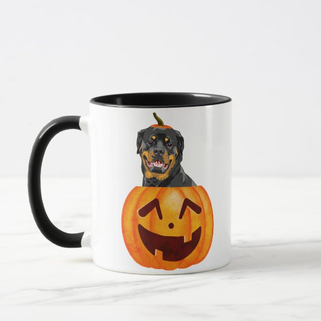 Taza Rottweiler Halloween Coffee Mug (Izquierda)
