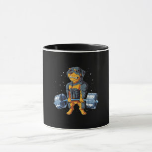 Taza Rottweiler Halterofilia Funny Deadlift Men Fitnes