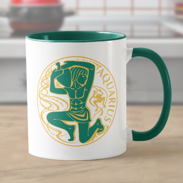 Taza Rótulo acuario del Zodiac (Subido por el creador)