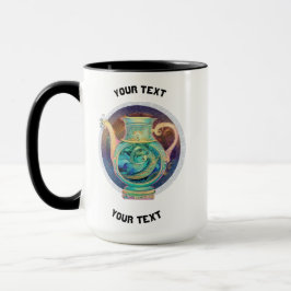 Taza RÓTULO Aquarius ZODIAC PERSONALIZADO