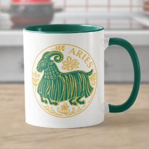 Taza Rótulo Aries del Zodiac