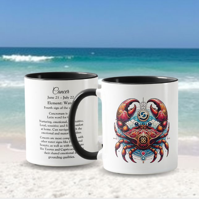 Taza Rótulo Astrológico del Horoscopio para el Cáncer (Subido por el creador)