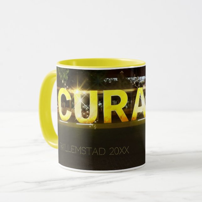 Taza Rótulo Curaçao de noche sin tu texto (Anverso izquierdo)