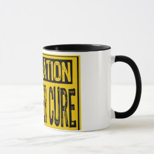 Taza Rótulo de información: amarillo/negro curado de 