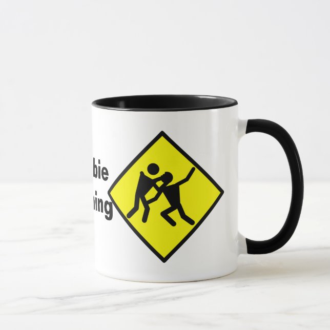 Taza Rótulo de la carretera de advertencia de Zombie (Derecha)
