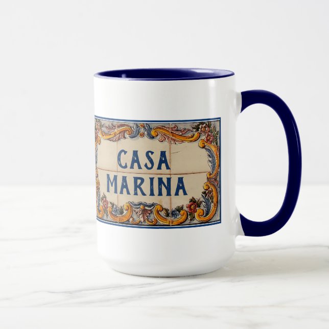 Taza Rótulo de la Casa Española con su nombre (Derecha)