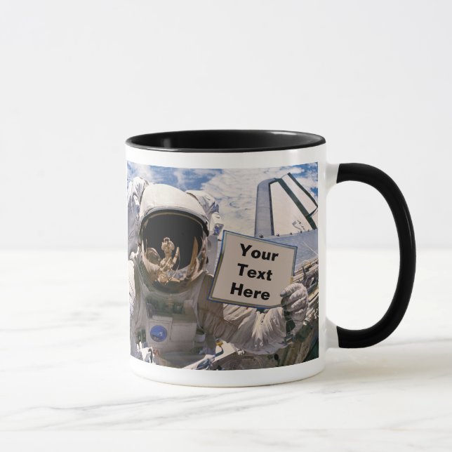 Taza Rótulo de retención de astronautas de la NASA - Añ (Derecha)