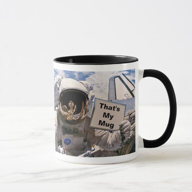 Taza Rótulo de retención de astronautas de la NASA - Añ (Derecha)