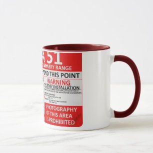 Taza Rótulo del área 51