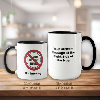Taza Rótulo del círculo de prohibición de personalizado