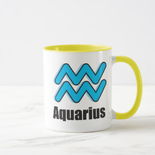 Taza Rótulo del zodiaco del acuario