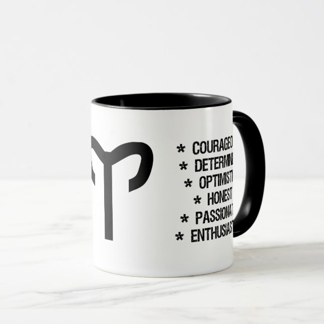 Taza Rótulo del zodiaco del aries ("el espolón") (Anverso derecho)
